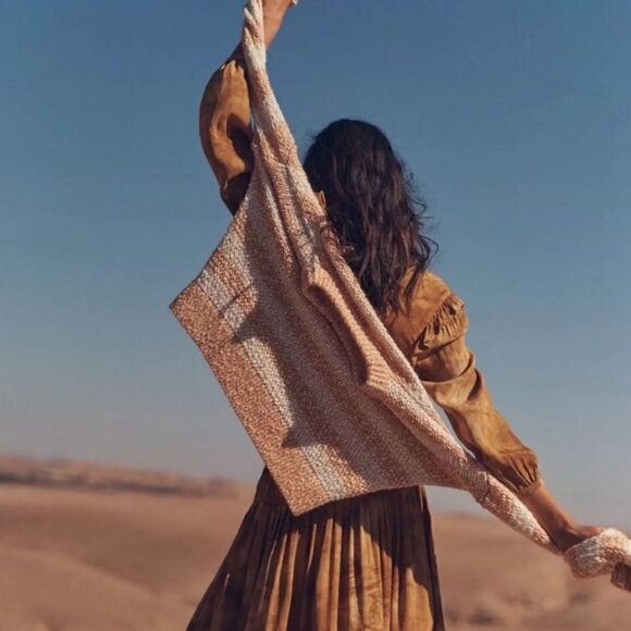 Madewell Baez Stripe Wool Blend Pullover Sweater Orange - Picture 9 of 10